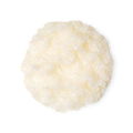 A sample of creamy white Big shampoo, packed full of coarse sea salt.