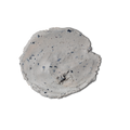 A swatch of thick, pale lilacy blue coloured Catastrophe Cosmetic face mask, complete with tiny pieces of blueberry throughout.