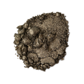 Eclipse Glitter Crumble. A neatly smudged swatch of crumbly, shimmering, gunmetal-brown, metallic eyeshadow.