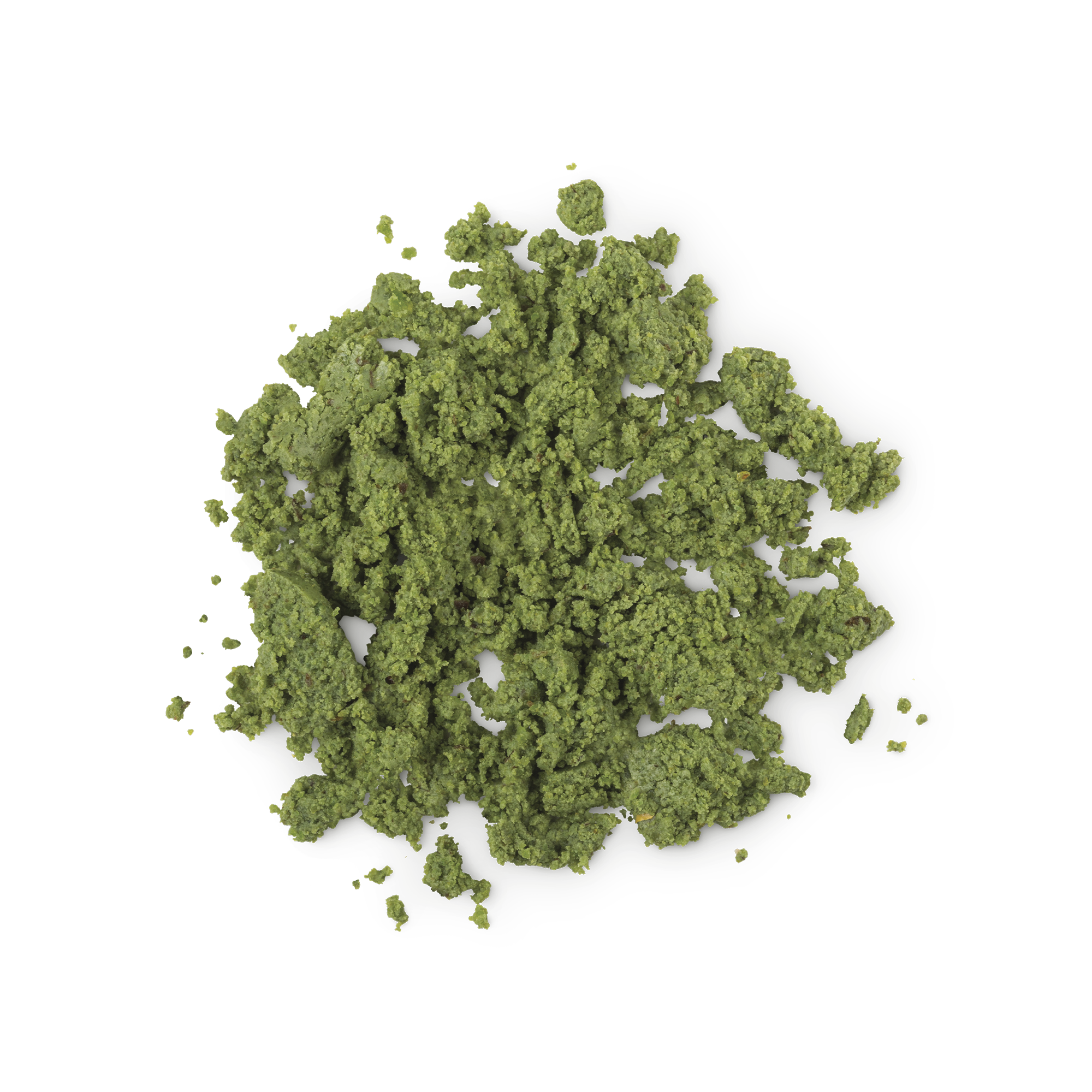 A sample of Herbalism - a vibrant green, textured, loose fresh cleanser.