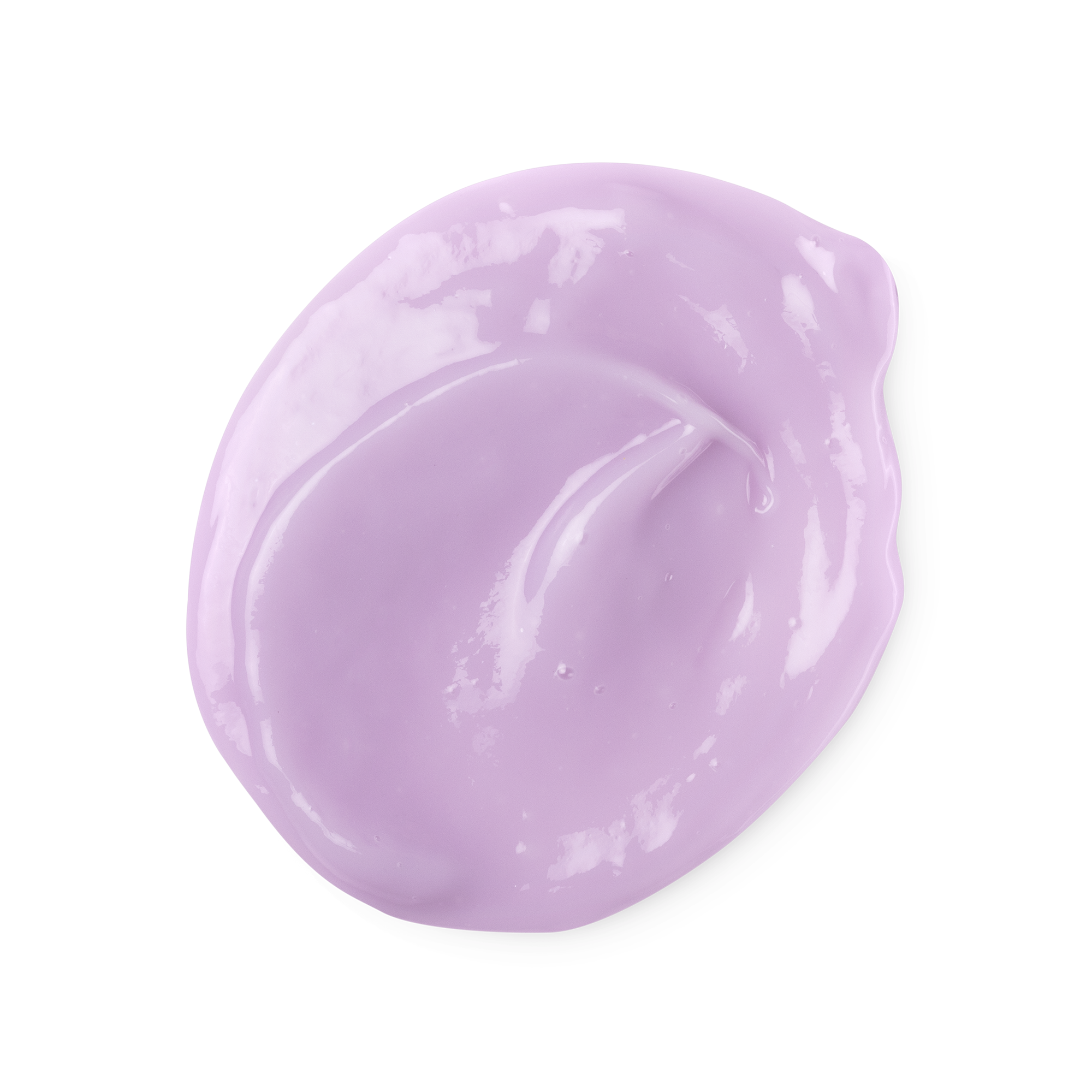 A swatch of smooth, glossy, lilac coloured Infra Wig soft hair styling gel.