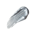 A swatch of shimmery silver liquid eyeliner.
