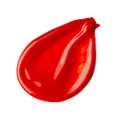 Red Maple. A neatly smudged swatch of thick, glossy, deep, carmine-red lip jelly.