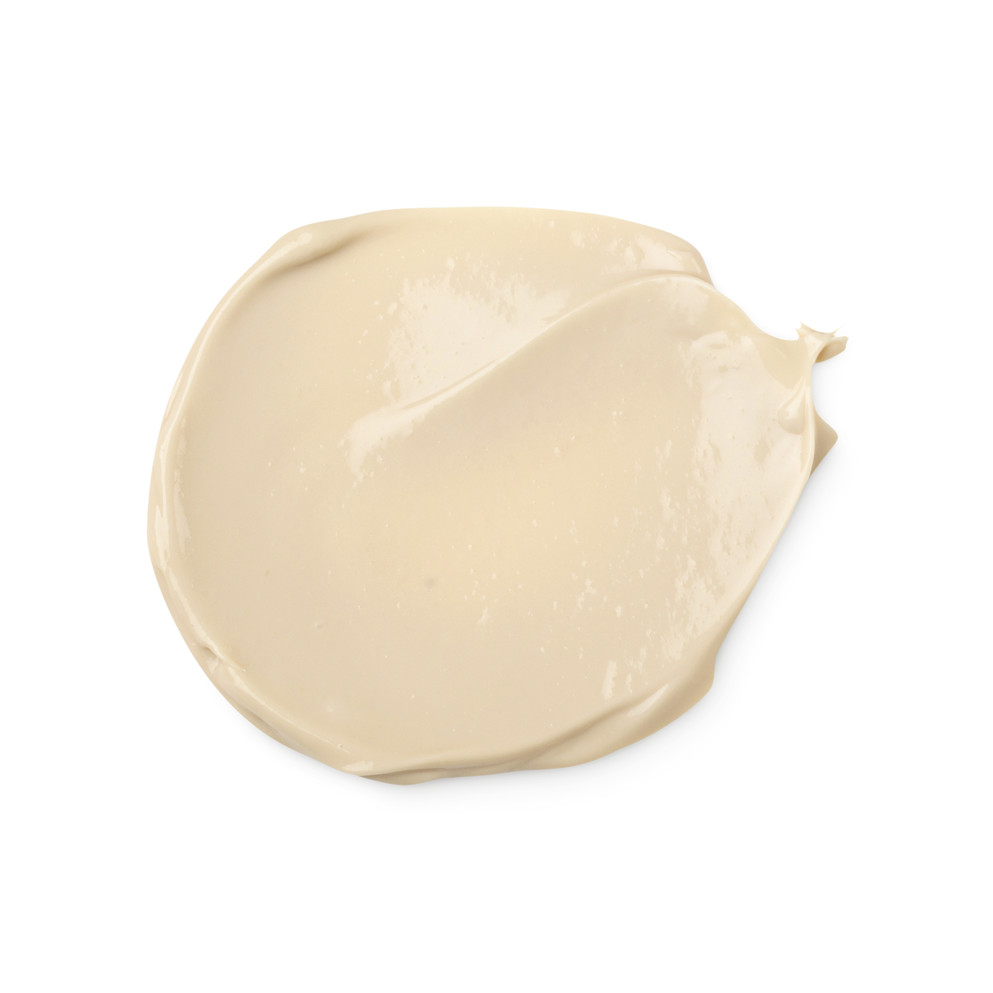 A swatch of smooth, light, beigey-cream coloured Skin Drink facial moisturiser.