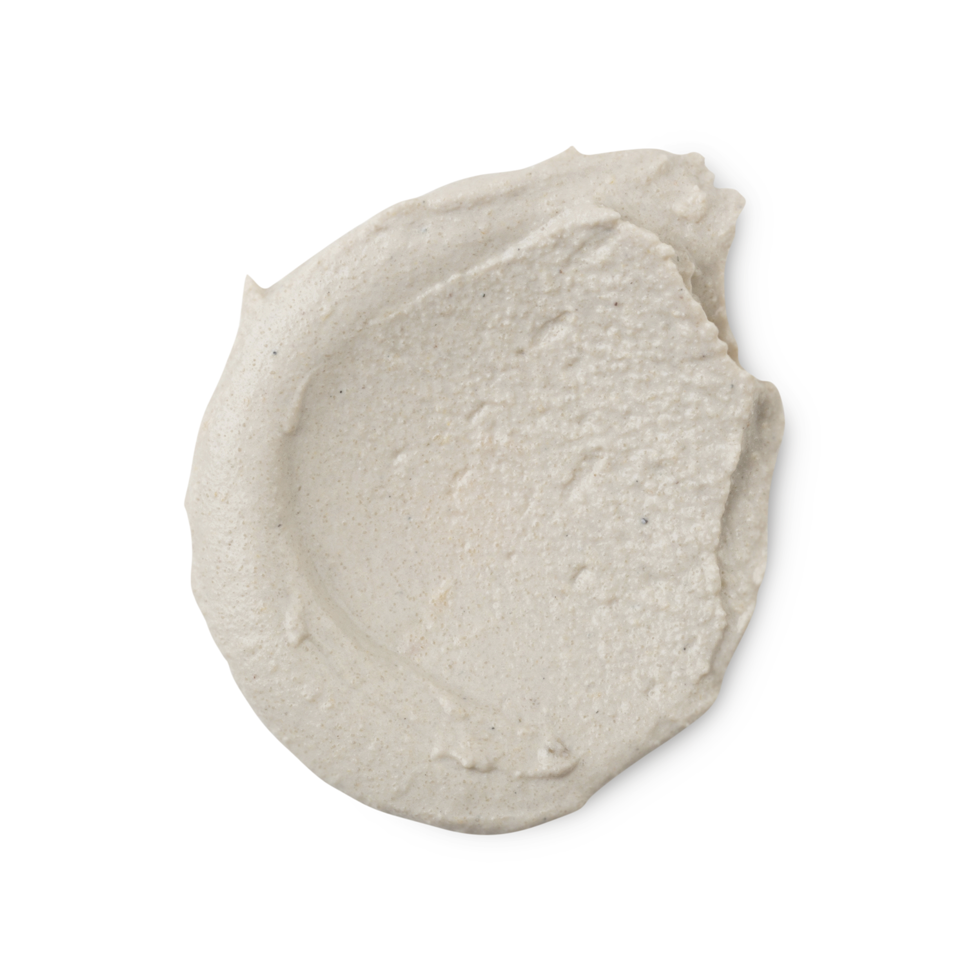 A swatch of thick, creamy grey coloured Volcano foot mask.