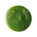A sample of thick, vibrant green Wasabi Shan Kui shampoo, packed full of tiny bubbles within.